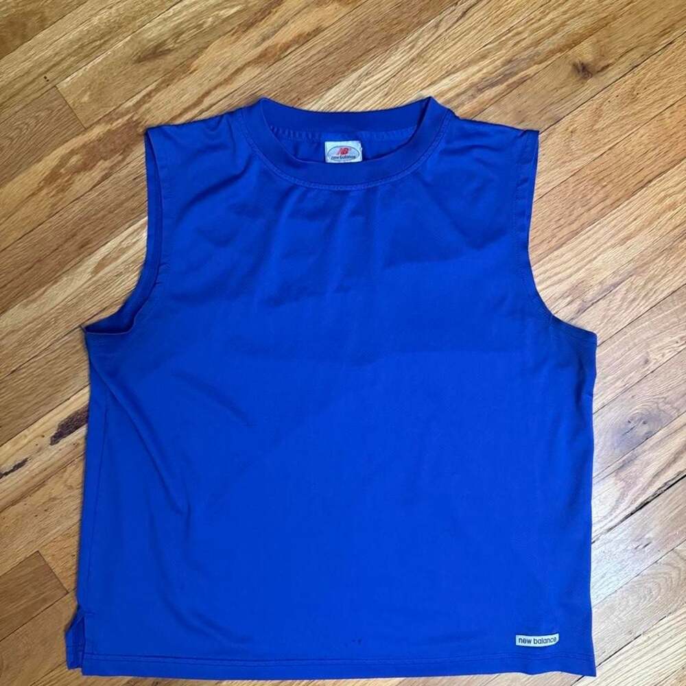 New Balance Sleeveless Muscle Tee Royal Blue Athletic Tank Large
